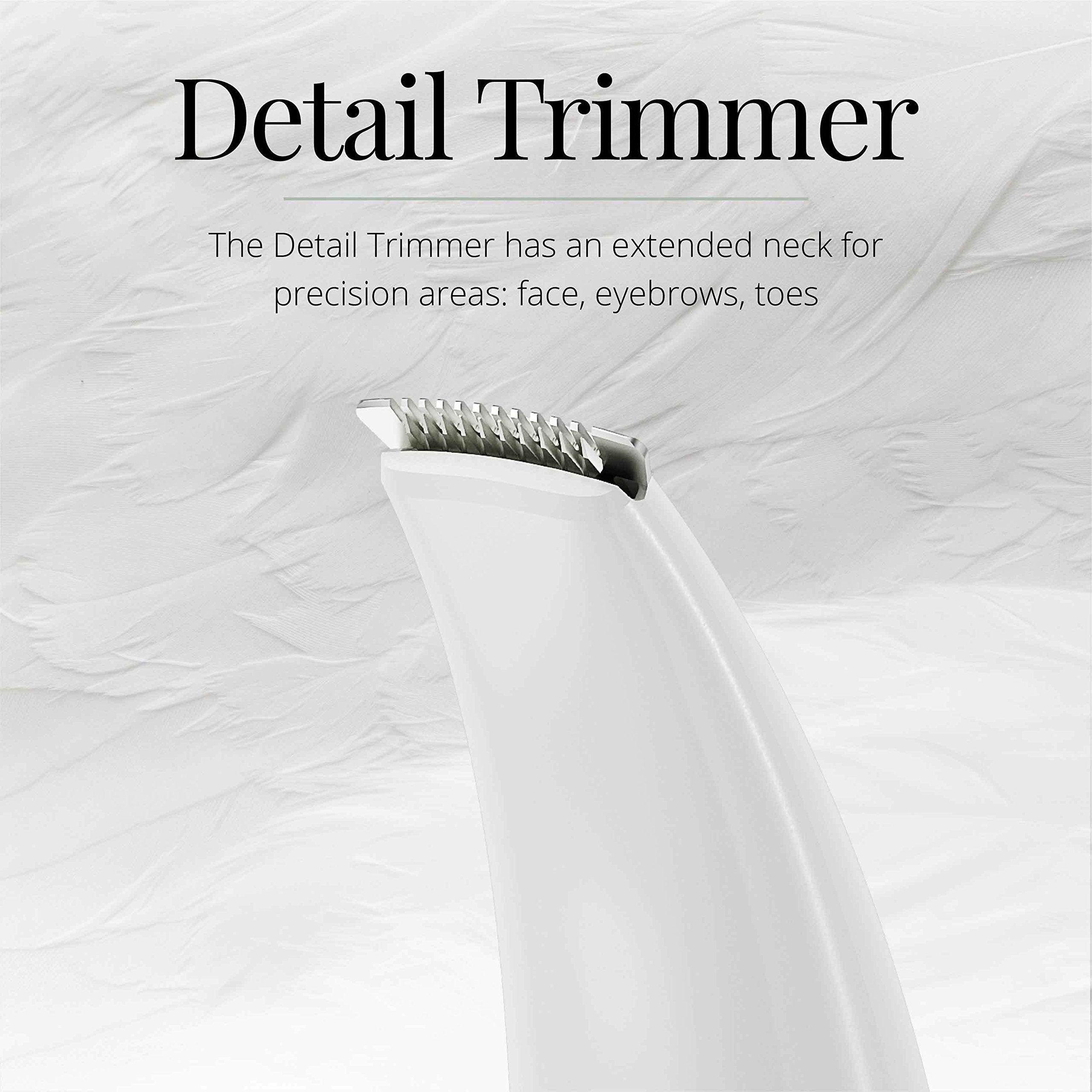Remington Smooth & Silky Body & Bikini Kit, Cordless bikini trimmer and shaver for women, Waterproof for grooming in the shower, White/Green