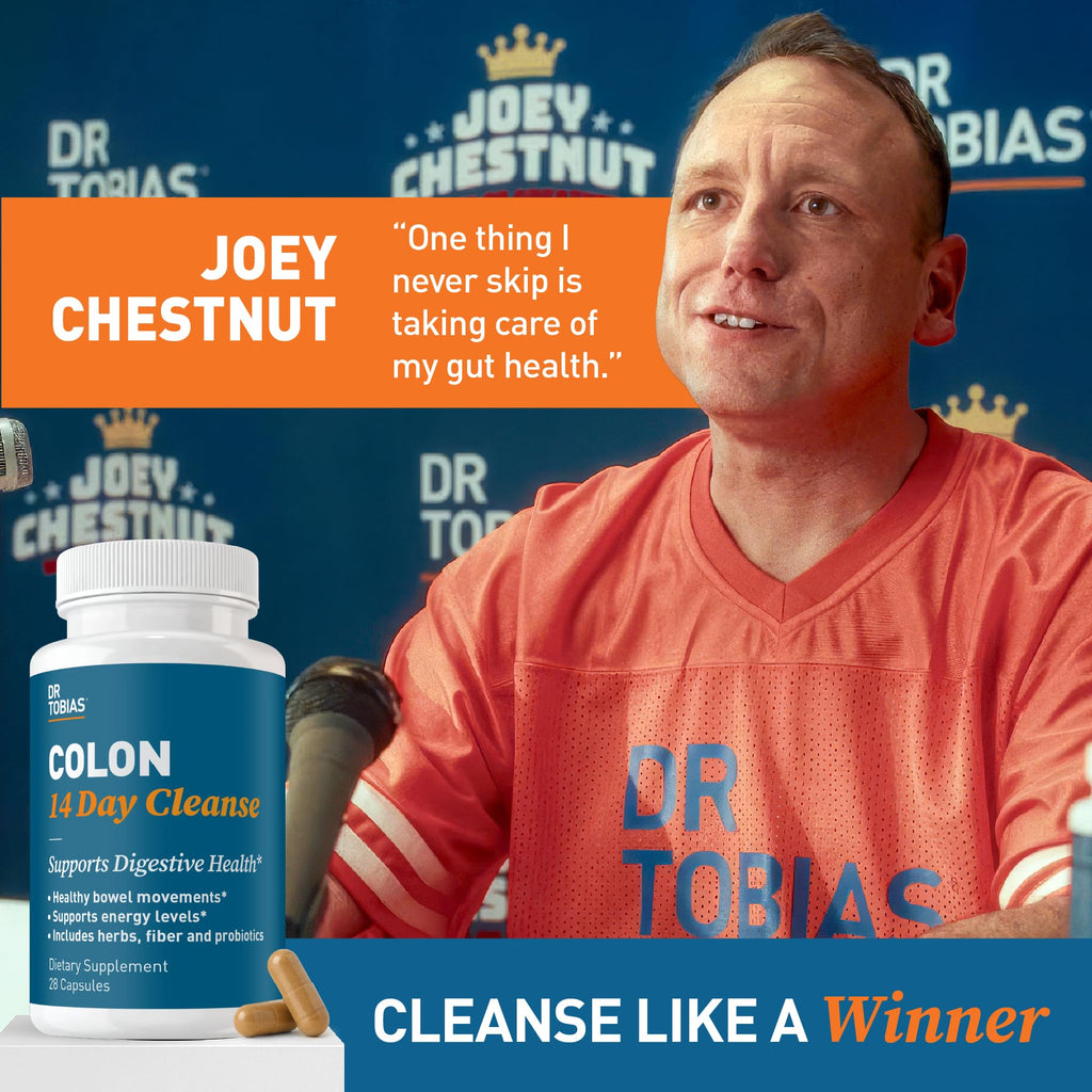 Dr. Tobias Colon Cleanse - Constipation Relief & Gut Health Support for Women & Men | 14 Day Colon Cleanser for a Gentle Colon Detox & Gut Flush - 28 Capsules (1-2 Daily)
