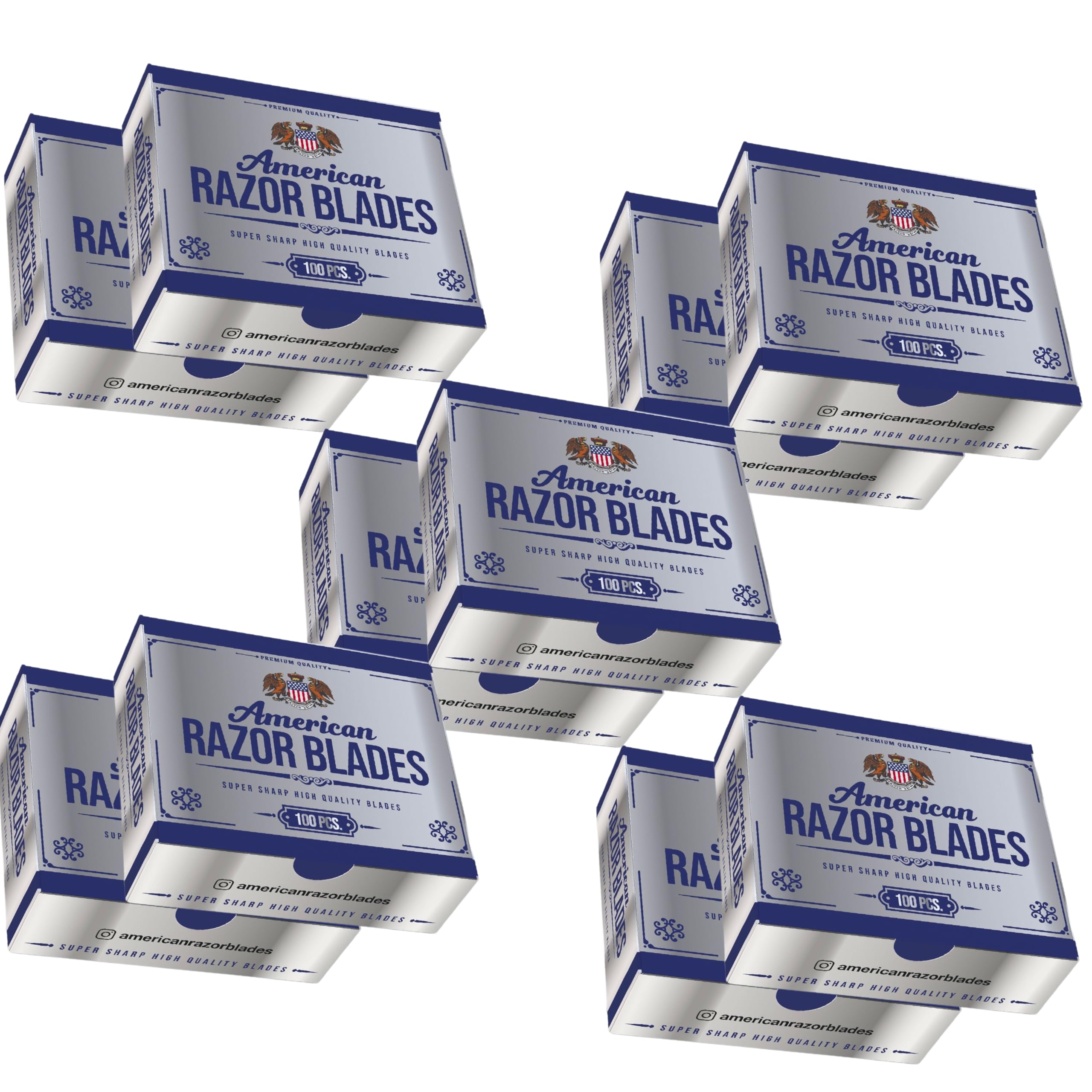 The Shave Factory Straight Edge Razor Kit - with Single Stainless Steel razors (Stell + American Razor)