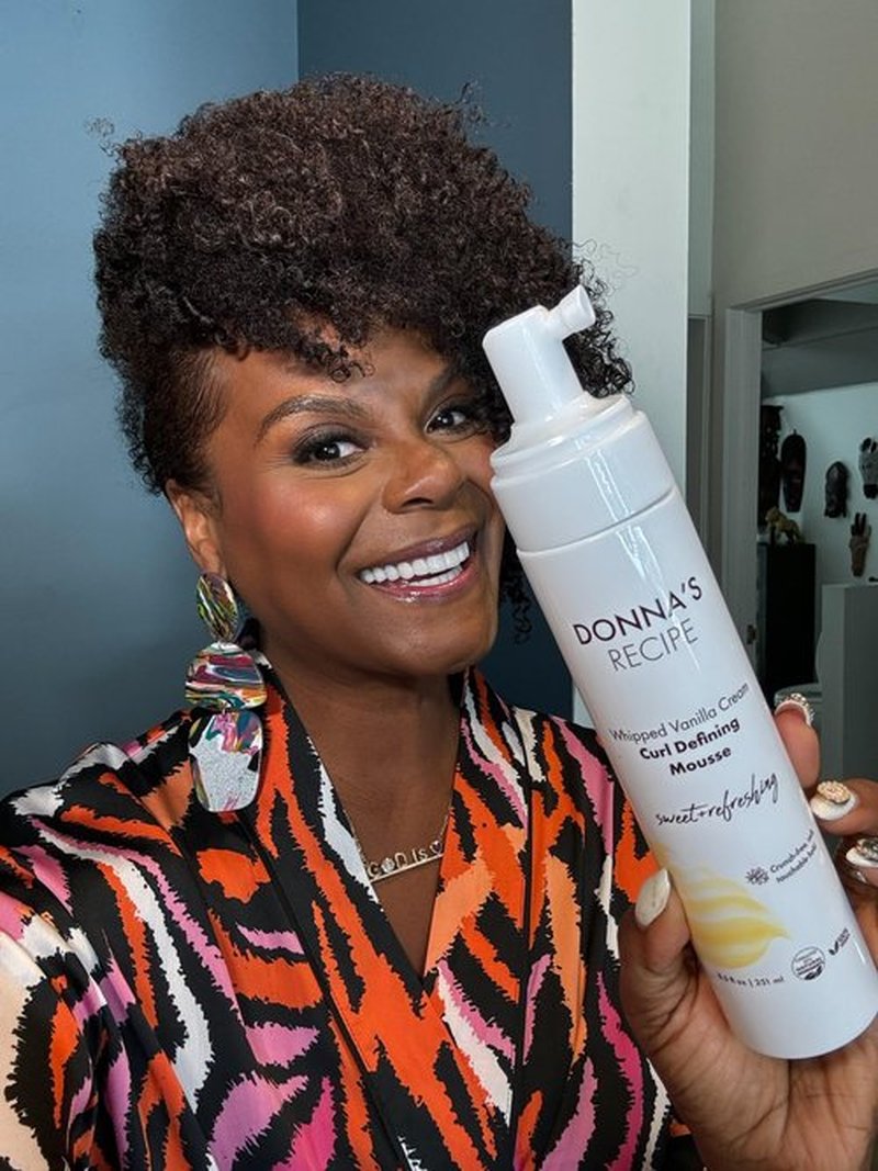 Donna's Recipe by Tabitha Brown | Curl Defining Mousse Whipped Vanilla Cream – Lightweight, Soft Hold, Frizz-Free Gloss – 8.5 fl oz