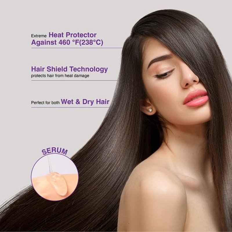 Red by Kiss Heat Protector Hair Styling Serum, Thermal Protection Ultra Shine Oil Serum, Protects Hair from Heat Damage, Anti Frizz Strengthening Hydrating (6 Fl Oz)