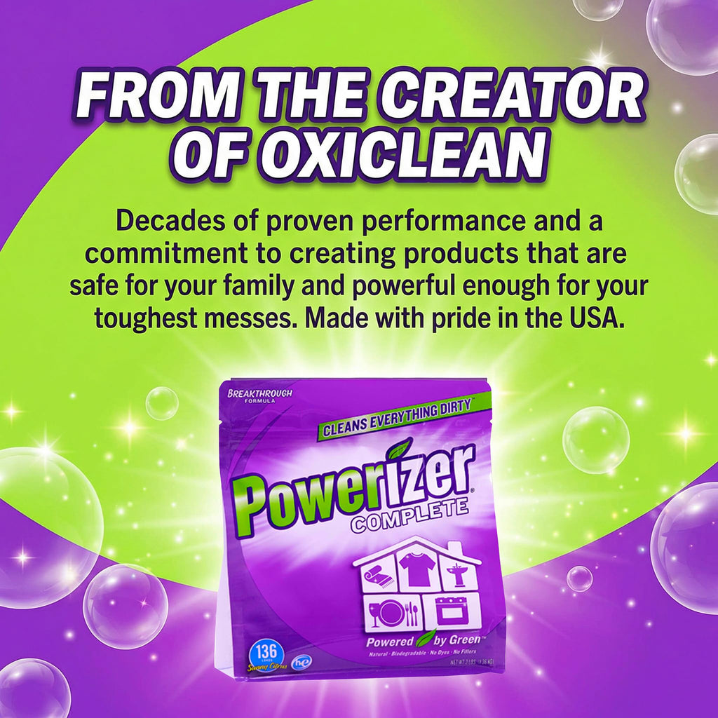 Powerizer Complete - Non Toxic Laundry & Dishwasher Detergent Powder 3lb