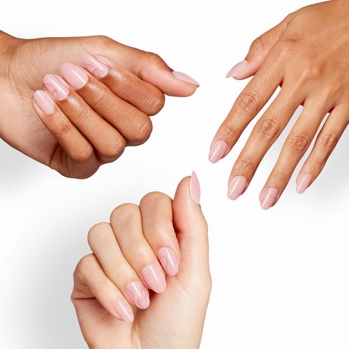 OPI Sticking Point OPI’m Just a Whirl |Short Round Semi-Sheer Warm Pink with Gold Glitter Swirls Nail Art Instant No Glue Press On Nails | 30 Count with Adhesive Tabs | Damage-Free Wear | Spring 2026