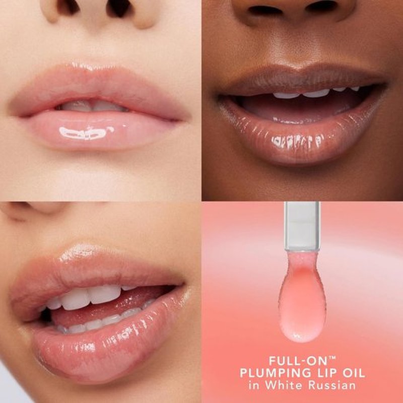 Buxom Full-On Glossy Lip Oil & Power Line Plumping Lip Liner Set | White Russian & Smooth Spice