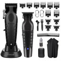 KEMEI Hair Clippers and Trimmers Set Professional, Barber Clipper for Hair Cutting, Rechargeable Electric Trimmers for Men, T-Blade Grooming Kit with 11 Guide Combs for Family