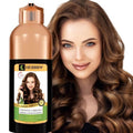 HERBBY Gray Hair Coverage Shampoo & Conditioner - Transform Color with 9 Herbal Extracts, 500 ml (Chestnut Brown)