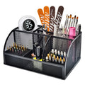 CGBE Nail Drill Bits Holder: 60 Holes Professional Drill Bit Holder for Nails - Mesh Metal Nail Tools Organizer Display Case - Nail Desk Organizer for Nail Tech - Black (Not Included Nail Drill)