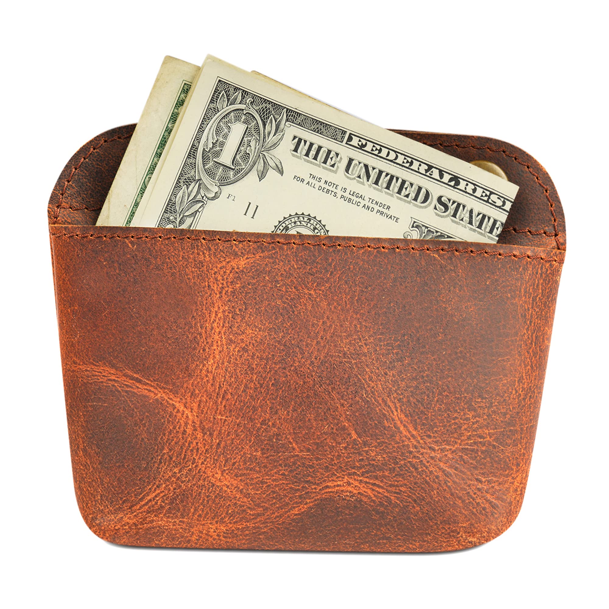 CestAntiQ Leather Double Clasp Pouch Coin Purse Organizer