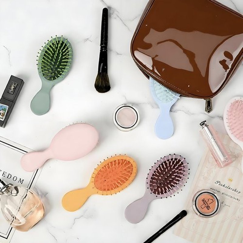 12 Pack Mini Hair Brush Bulk, Wet Hair Brush for Travel, Mini Brush for Most Hair Types, Compact Travel Hairbrush for Teens & Adults, Perfect for Bridesmaid Gifts, Party Favors