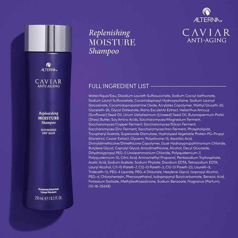 Alterna CAVIAR Anti-Aging Moisture Shampoo - Hydrates & Restores Dry, Brittle Hair | Sulfate Free