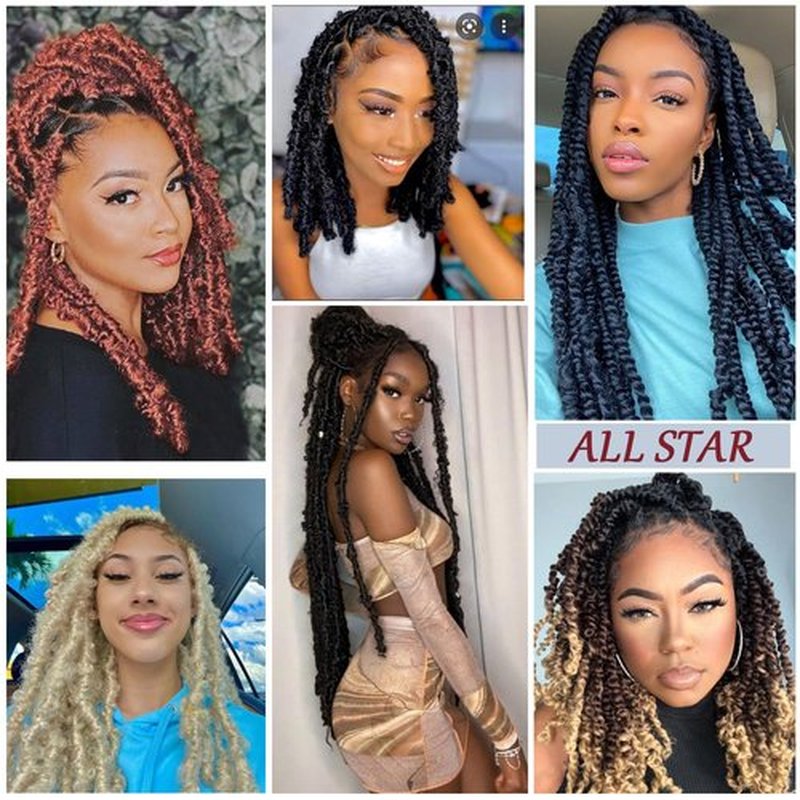 8 Inch Springy Afro Twist Hair 8 Packs Marley Twist Braiding Hair Pre-fluffed Spring Twist Hair Kinky Hair Marley Hair for Faux Locs (8 Inch (Pack of 8), T1B/27/613# Marley Twist)