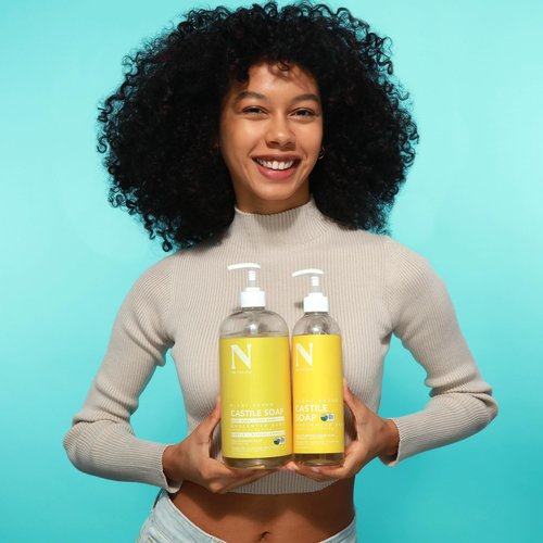 Dr. Natural Castile Liquid Soap - Multi-Use Body Wash, Shampoo and Face Wash - Body Soap for Skin, Hair, Pets and Home - Unscented Baby - 16 oz