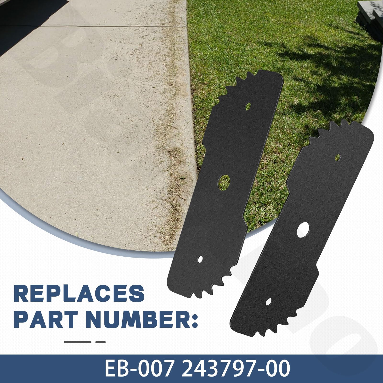 BianXiao 2 Pcs Edge Hog Heavy-Duty Edger Replacement Blade EB-007 7-1/2" W/4 Wear Indicators 243797-00 Fits for Black & Decker Craftsman String Trimmer/Edger LE750 LE710 LE760 EH1000 CMEED400