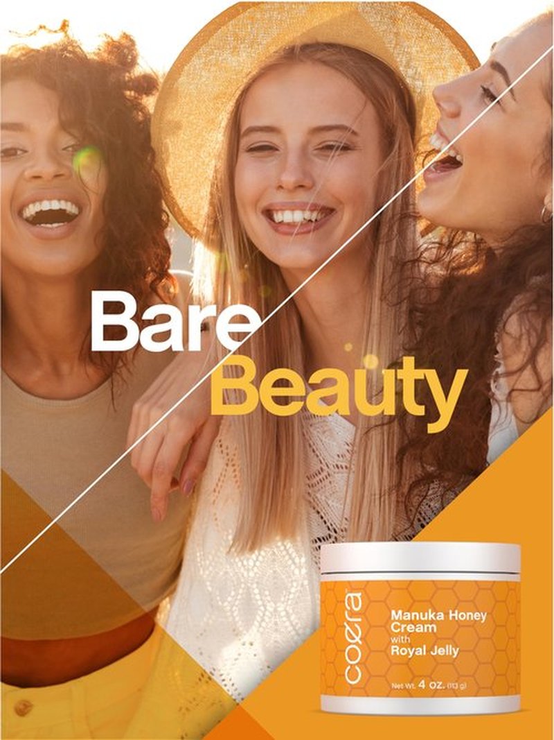 Coera Manuka Honey Cream | with Royal Jelly | 4oz | Hydrating Moisturizer for Face & Skin | Free of Parabens, SLS, & Fragrances | Packaging May Vary