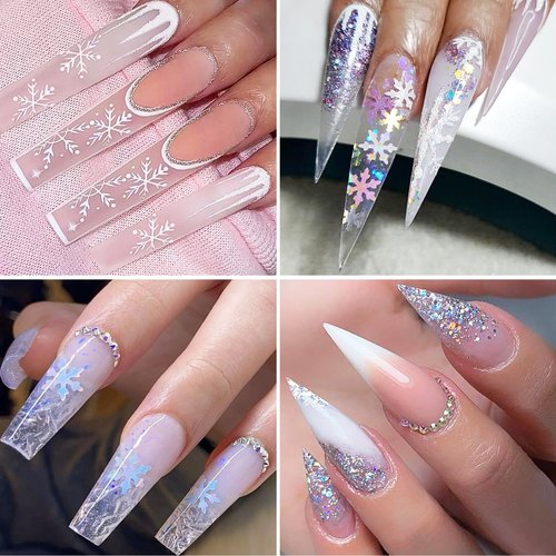 FSpronail Dual Nail Forms Kit 288Pcs Polygel Nail Tips 12 Styles Poly Gel Nail Forms Reusable Stiletto Coffin French Acrylic Nail Extension Molds with Accessories - for Beginners