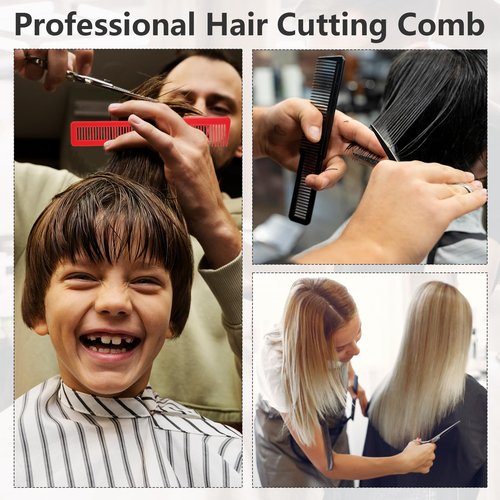12Pcs Plastic Barber Comb Professional,Colorful Hair Styling Combs for Men Women, Fine Tooth Pack of Hair Cutting Comb,Professional Barber Combs Set,All Purpose Clipper Combs for Men