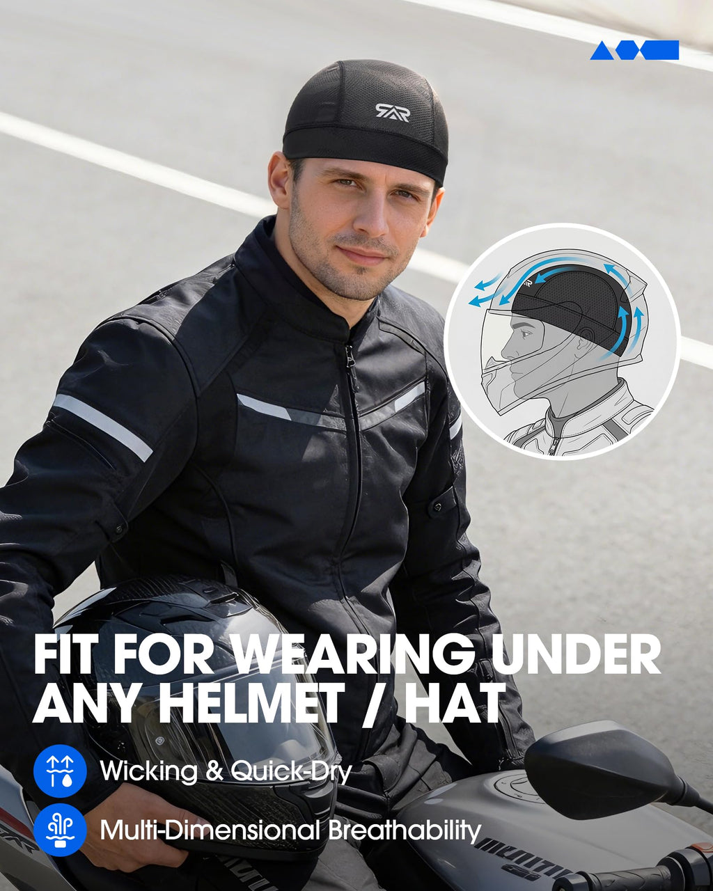 THINDUST 3-Pack Camo Helmet Liner Skull Cap Breathable Mesh for Men Women