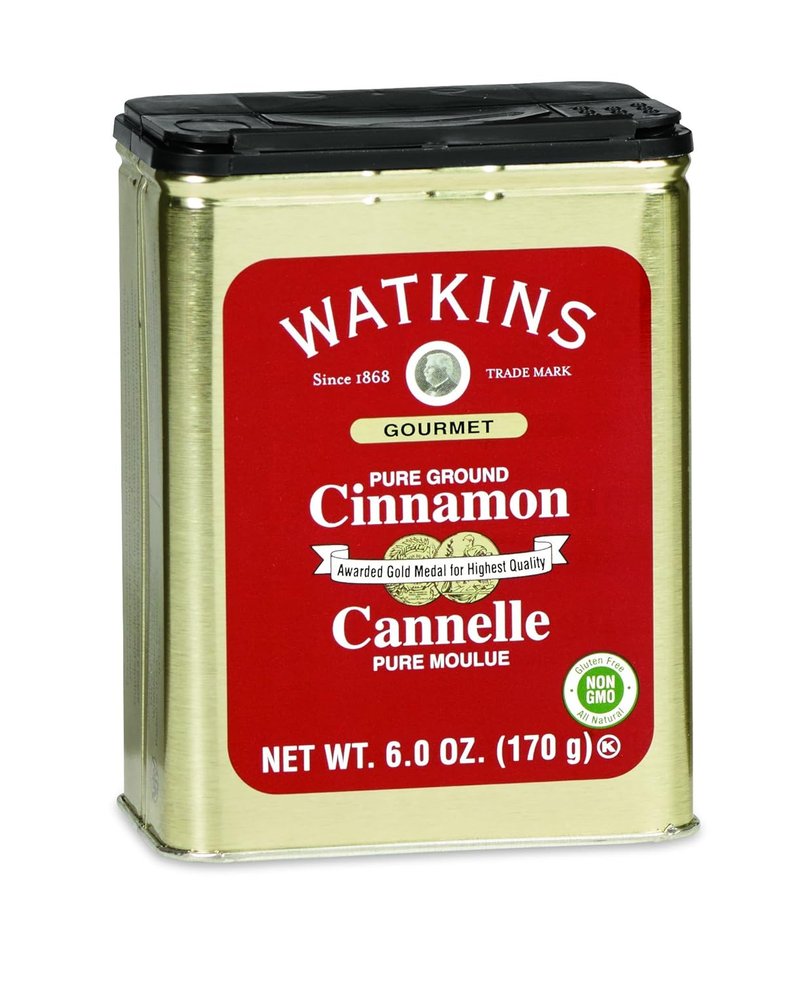 Watkins Gourmet Pure Ground Cinnamon - 6 oz. Tin for Flavorful Baking & Cooking