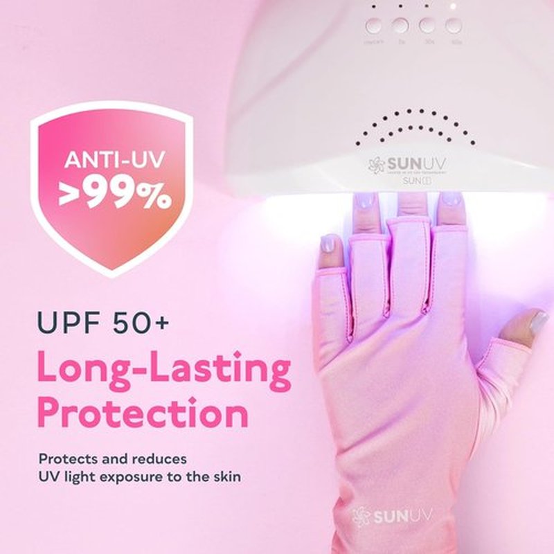 SUNUV LED Gloves - UPF 50+ Anti-UV Protection for Gel Nails | Professional Nail Tech Essential