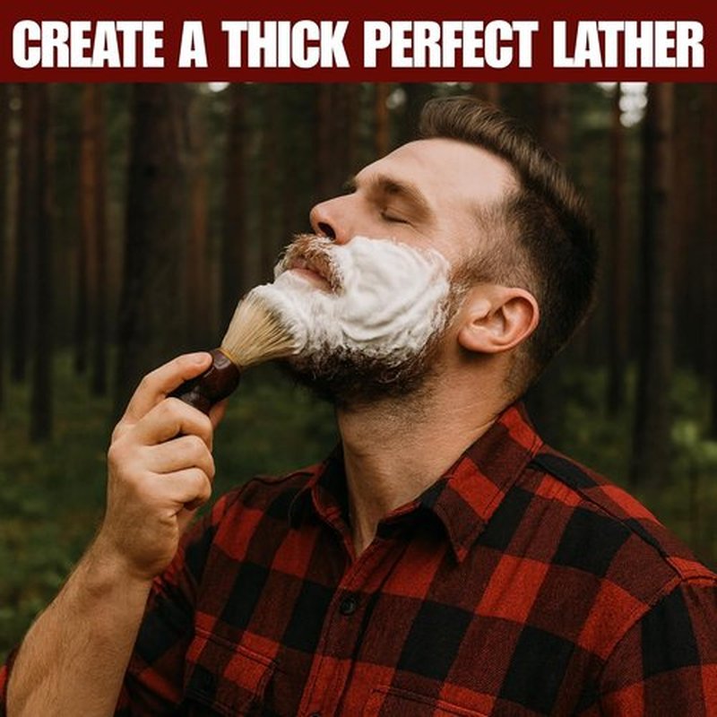 G.B.S GENTS Men's Classic Wooden Shaving Set - Brush, Stand & 3.5-Inch Soap Bowl Included