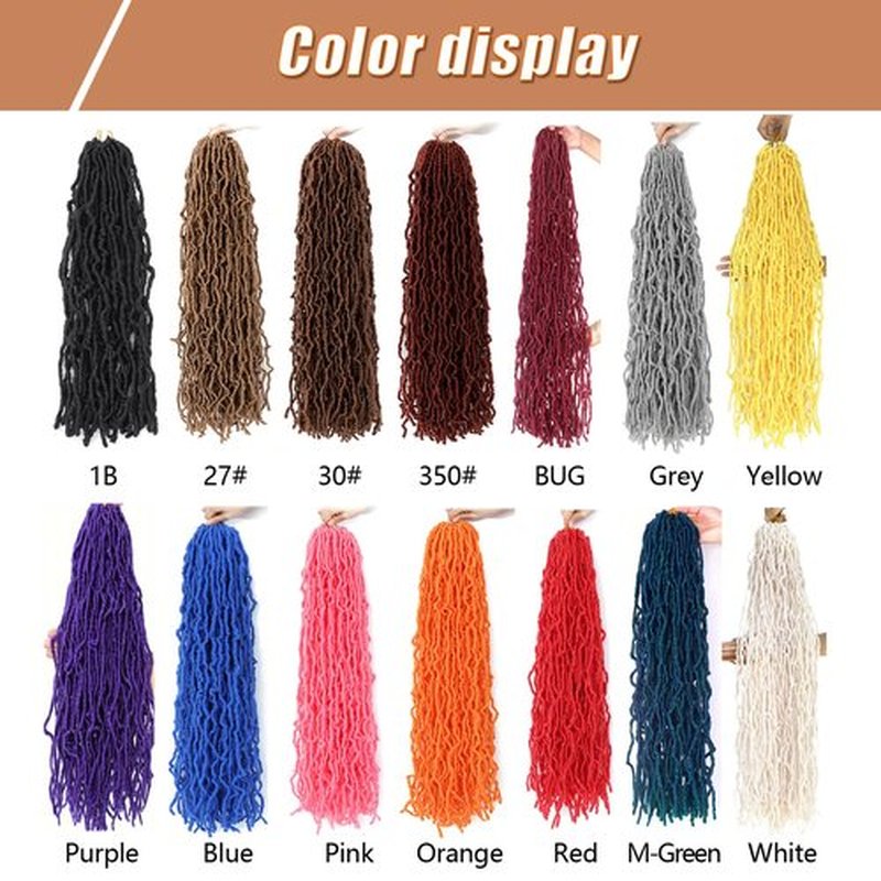 Soft Locs 24 Inch 8 Packs Crochet Hair Faux Locs Pre-looped Super Lightweight Goddess Locs Synthetic Crochet Hair Braids For Black Women (1B, 24 Inch（Pack of 8）)