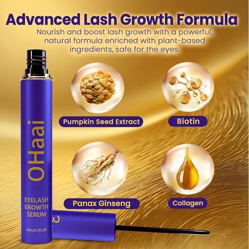 Skiennix Eyelash Growth Serum - Prostaglandin-Free Formula for Thicker, Longer Lashes | Vegan & Cruelty-Free, 3ml