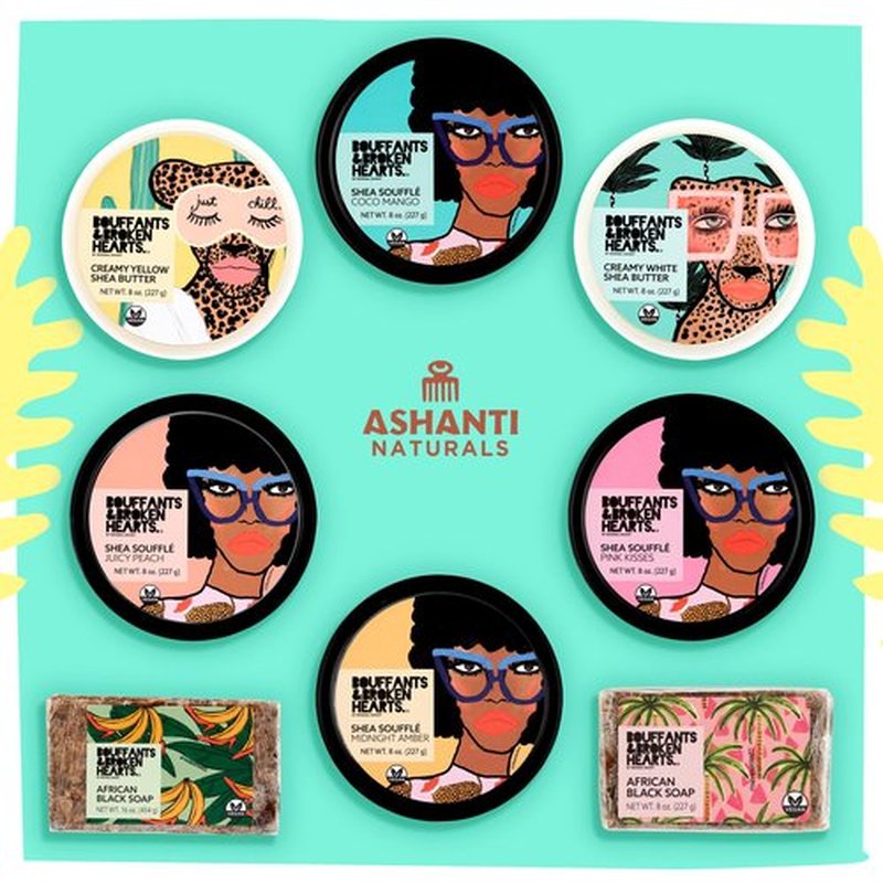 Ashanti Naturals Authentic African Black Soap Bar | Cleansing and Nourishing Black African Soap Bar| Acne Bar Soap with Shea Butter and Coconut Oil (8oz)