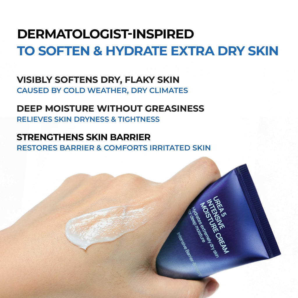 JUMISO Urea 5 Intensive Moisture Cream - Korean Face Moisturizer for Extremely Dry Flaky Skin - Deep Hydrating, Barrier Strengthening with Ceramide NP, Panthenol, TECA Liposome, Fragrance Free, 2.7 oz
