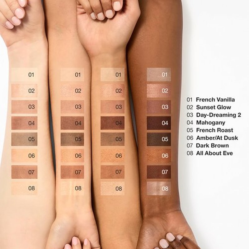 Clinique All About Shadow Eye Shadow Palette, 8 Silky + Buildable Shades | Safe For Sensitive Eyes, A Nude Honey Mood