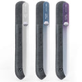 GERMANIKURE Czech Crystal Glass Nail File 3 Pack in Suede Sleeves - Professional Manicure & Pedicure Products for Smooth Easy Shaping of Natural Nails - Ideal Nail Care Gift