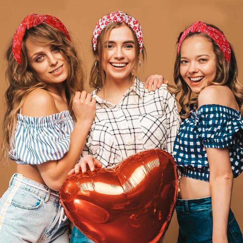 IDDFEVE 3Pcs Valentines Day Headbands for Women, Heart Love Holiday Knotted Hair Hoops, Festive Gift Hair Accessory (Red)