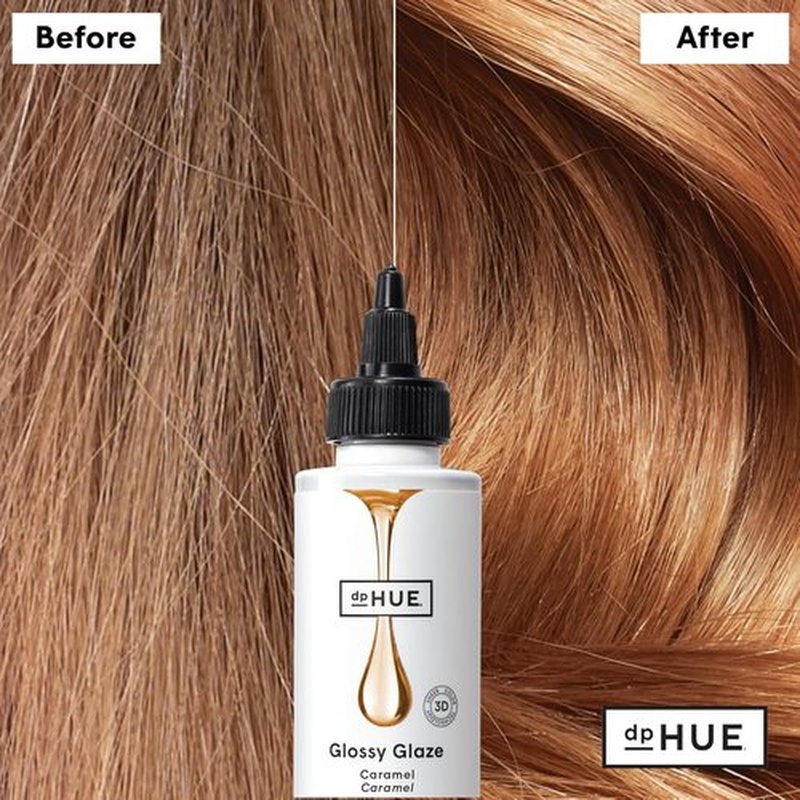 dpHUE Glossy Glaze - Caramel In-Shower Liquid Hair Gloss for Luminous Shine & Color - Paraben Free
