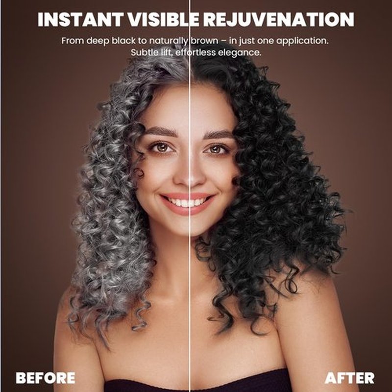 BELEZALIB Instant Black Hair Dye Shampoo for Women Man Hair Color Shampoo for Gray Hair - 100% Gray Coverage - Natural Plant Hair Dye 3 in 1, 16.9Fl OZ