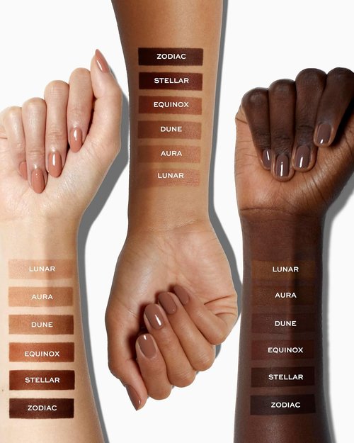 MAKE Beauty Bronzer Powder - Matte Microsuede Contour for Deep to Dark Skin | Buildable, Long-Lasting Color in Zodiac Shade