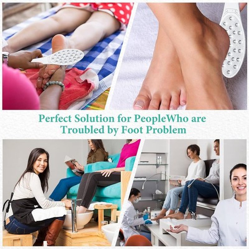 Skiennix Stainless Steel Foot Scraper - Double-Sided Callus Remover for Wet/Dry Skin | Easy to Clean Pedicure Tool