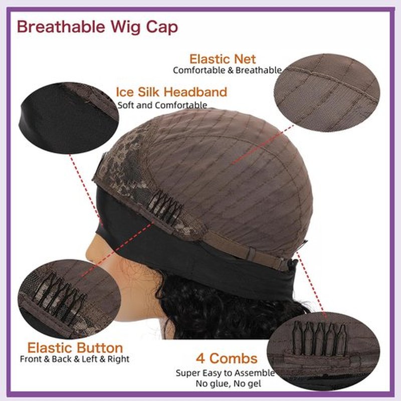 Prisyfab Body Wave Headband Wig Headband Wigs for Black Women Human Hair Glueless Wear and Go Glueless 100% Brazilian Virgin Human Hair Headband Wig 150% Density (18inch)
