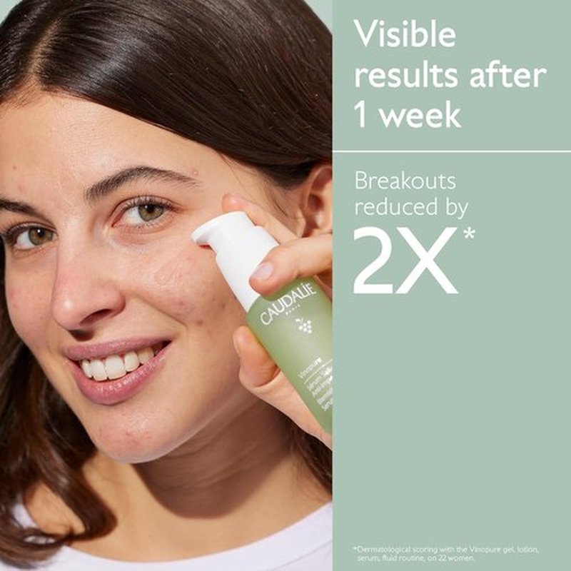 Caudalie Vinopure Pore Minimizing Serum - Natural Salicylic Acid & Niacinamide, 30 mL