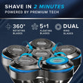 Electric Head Shaver for Bald Men: Waterproof Cordless Electric Razor for Bald Head & Hair Shaving - Close Shave, Skin-Friendly, 360° Full Coverage & Effortless Control, Easy to Clean, Wet & Dry Use