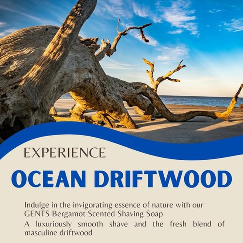 GENTS Shave Soap Set for Men - 97% All Natural | Bergamot, Lavender Citrus & Ocean Driftwood - Pack of 3