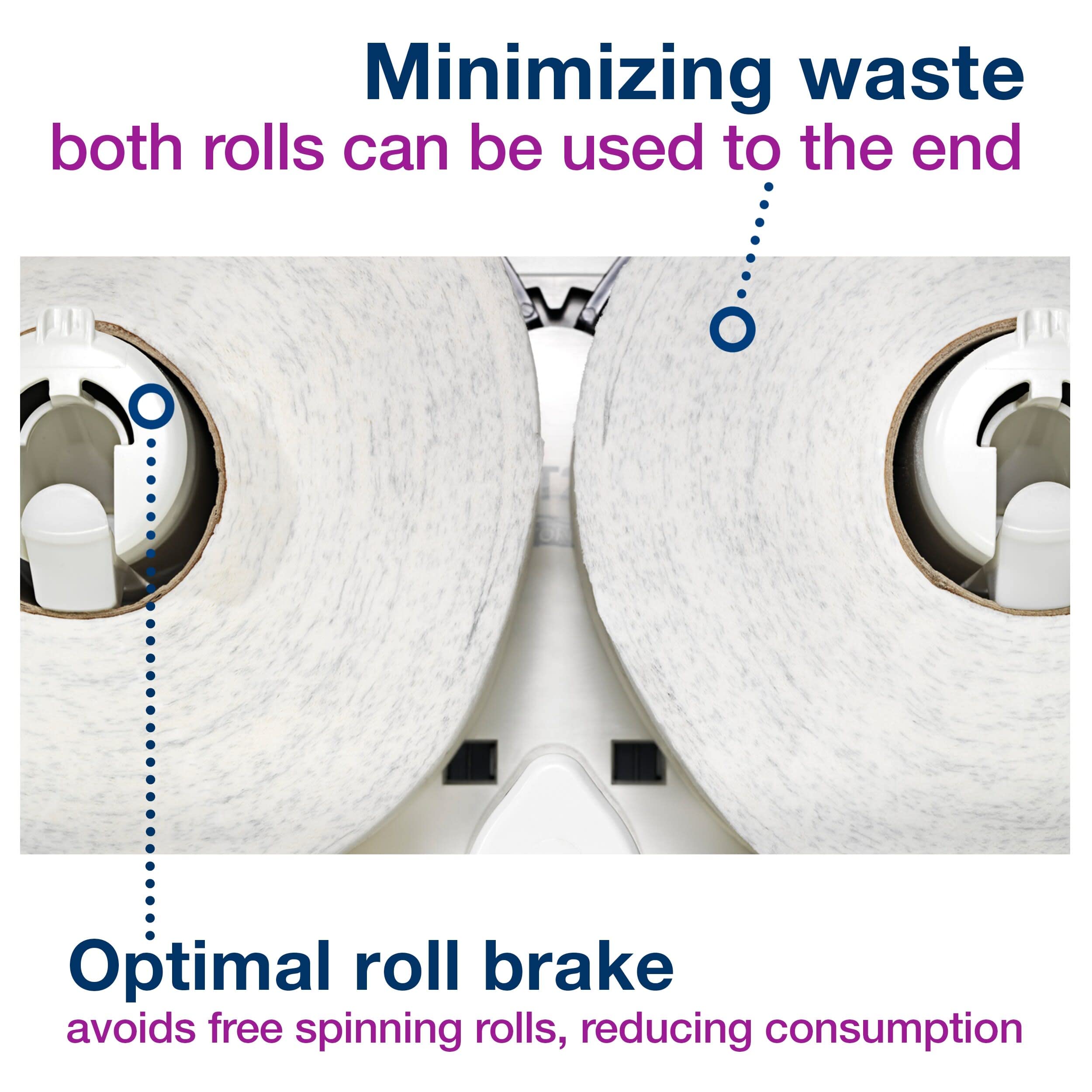 Tork Twin Mini Jumbo Toilet Paper Roll Dispenser Black T2, Protects Rolls, Elevation Range, 5555290