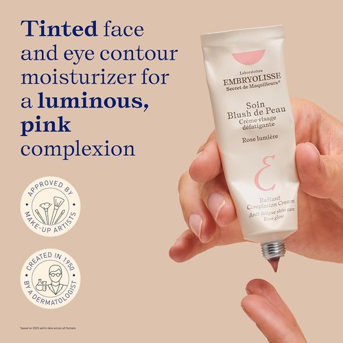 Embryolisse Radiant Complexion Cream - Hybrid Makeup & Moisturizer with Hyaluronic Acid & Shea Butter | 1.01 Fl. Oz.