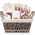 Bath Baskets For Women - Deluxe Bath Spa Kit Includes Body Wash, Bubble Bath, Lotion, Bath Salts, Body Scrub, Body Spray, Shower Puff, Bathbombs, Soap and Towel