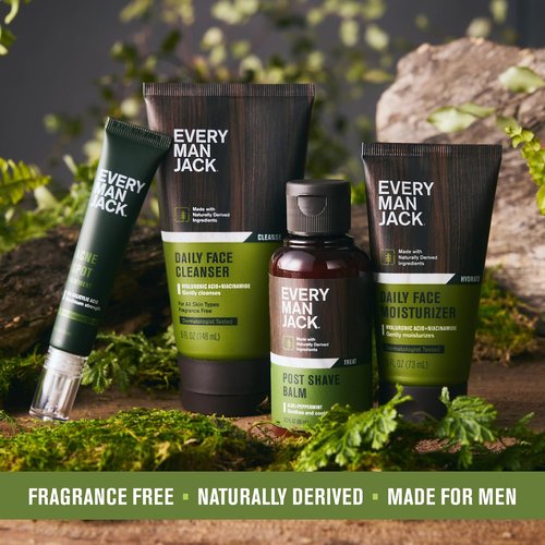 Every Man Jack Hydrating Face Wash for Men - Revitalize Dry Skin with Hyaluronic Acid & Niacinamide | 5 fl oz (2 Pack)