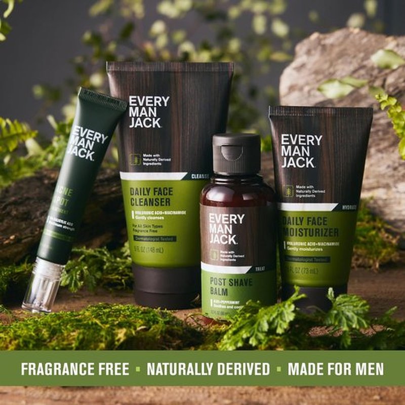 Every Man Jack Post Shave Balm - Soothes Irritation, Hydrates Skin - Naturally Derived Ingredients - 3.2oz | 2 Pack