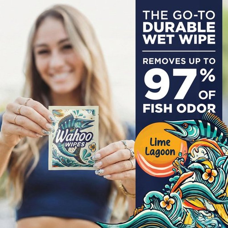 On-The-Go Wahoo Wipes – Pack of 50 Individually Wrapped Wet Wipes, Odor-Neutralizing Moist Towelettes, Ideal for Hunting, Camping, Bathrooms & Travel, by Dirty Ducks LLC.