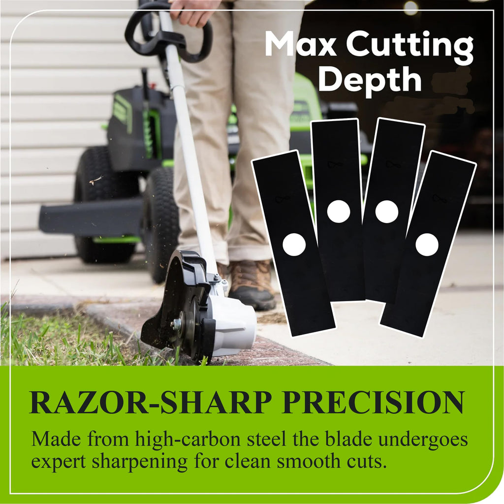 Pertresion 8" Edger Blades Replacement 613223 - Compatible with Maruyama Ryobi Echo Stihl Green Machine Edger Replace 720237001 41337134101 237001 216062, 1 Inch Center Hole, 4 Pack
