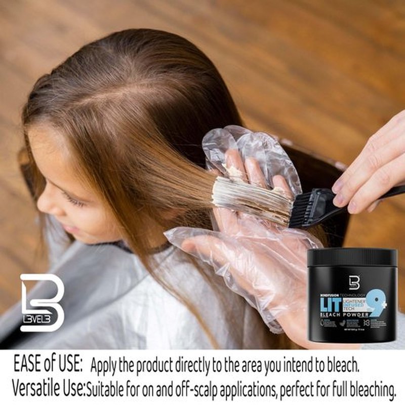L3 - Level 3 BondFusion LIT Bleach Powder - Hair Lightener with Olive Oil and Wheat Protein to Protect and Fortify Hair - Create Highlights, Balayage or Full Hair Transformation - 500 Grams