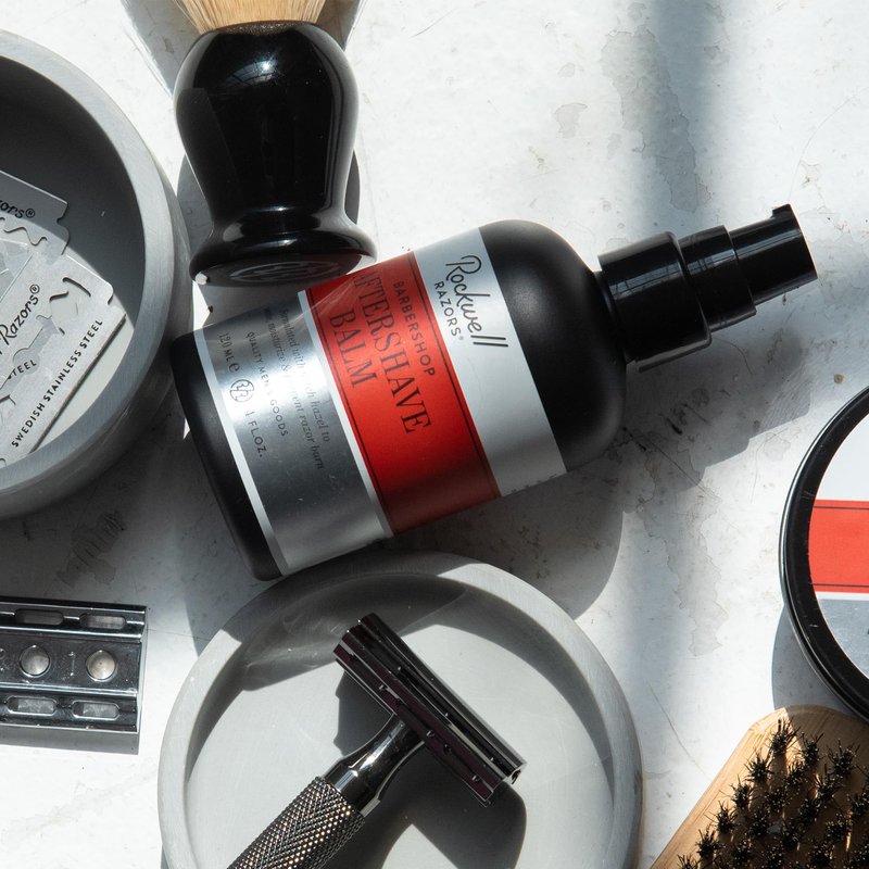 Rockwell Post-Shave Balm, Classic Barber Shop Scent | Formulated with Soothing Witch Hazel, Moisturizing Shea Butter, Natural Hemp, Coconut, Jojoba & Argan Oil | Ideal for All Skin Types