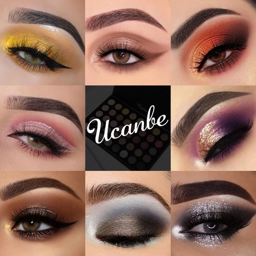 Professional Neutral Smokey Eyeshadow Makeup Palette, Matte Shimmer Metallic Black Grey Dark Goth Eye Shadows for Halloween, Pigmented Warm Smoky Naked Nude Rosy Gold Brown Pallet Daily Make Up Kit