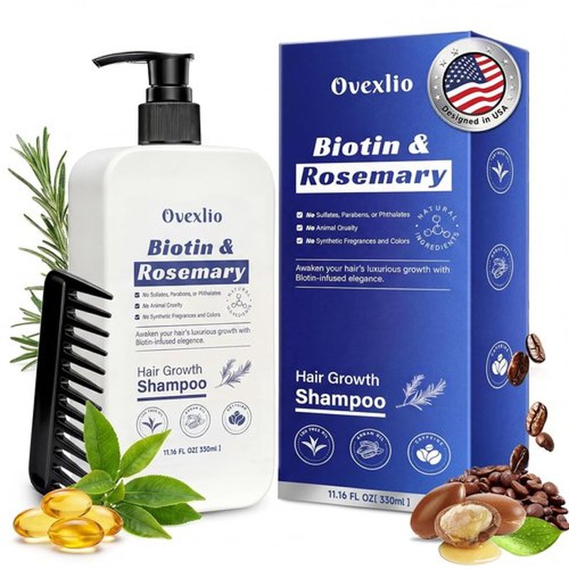 Skiennix Hair Growth Shampoo - Biotin & Rosemary Formula for Thinning Hair | Sulfate-Free, 11.16 FL
